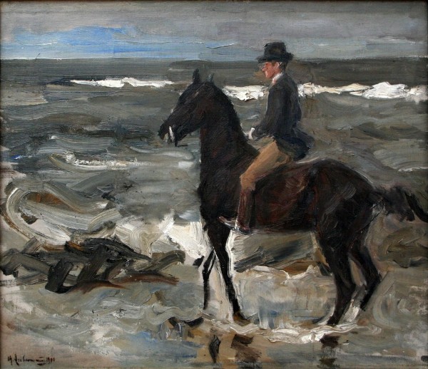 Le Cavalier sur la plage by Max Liebermann